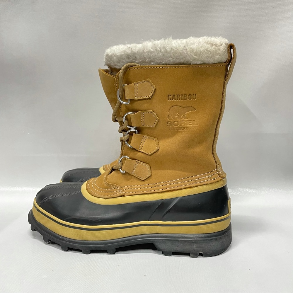 Sorel Caribou Snow Brown Leather Boots Women’s 10